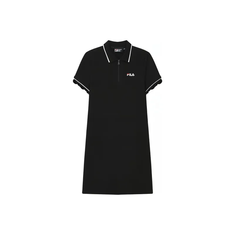 FILA Short Sleeved Dress Women's Jet Black-0