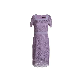 ROEYSHOUSE Short Sleeved Dress Women's Taro Purple