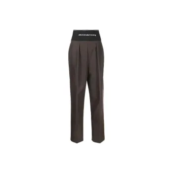 Alexander Wang Logo Detailed Straight Leg Trousers