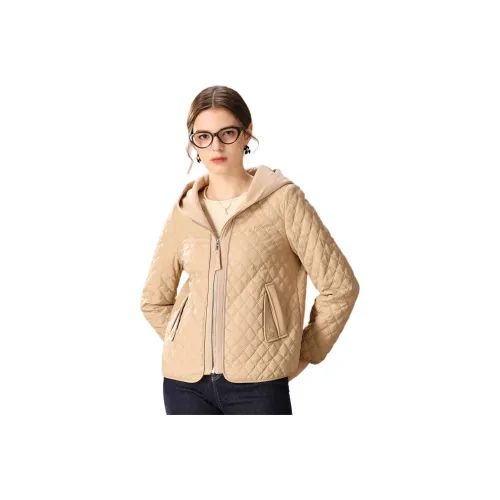 FENHONGMALI Puffer Jacket Women's Cocoa Apricot