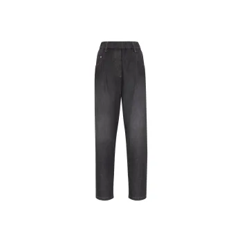 Brunello Cucinelli Elastic Waist Tapered Jeans