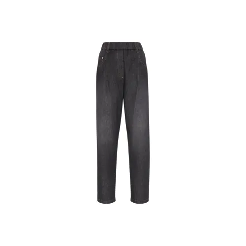Brunello Cucinelli Elastic Waist Tapered Jeans