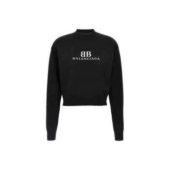Balenciaga Bb Logo Knitted Jumper