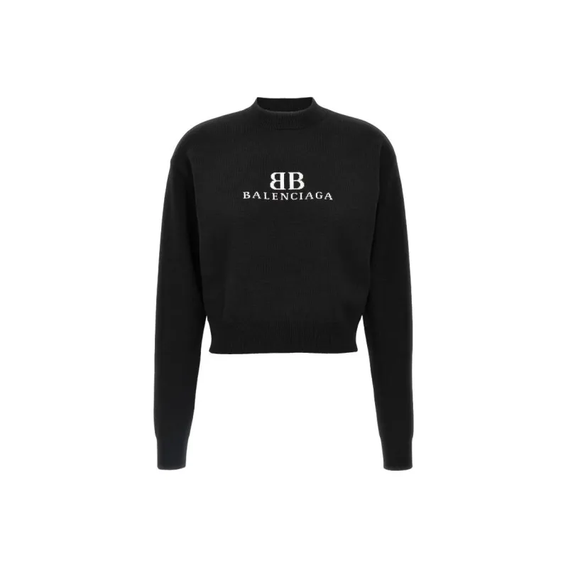 Balenciaga Bb Logo Knitted Jumper-0