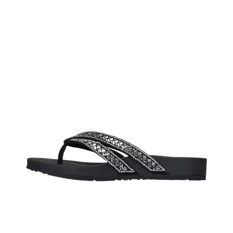 Skechers Arch Fit Meditation Massage Flip Flops Women's Black-1
