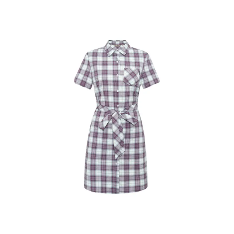Hush Puppies Short Sleeved Dresses Women's Blue Purple-0