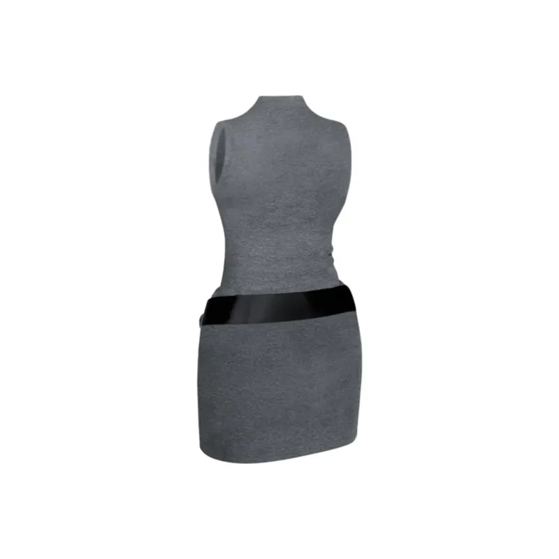 DOKZB Sleeveless Dress Women's Gray-1