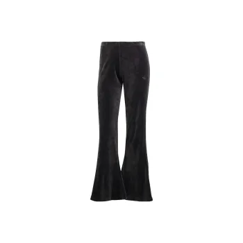 adidas originals 3 Stripes Velvet Flared Trousers Black