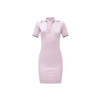 FENDI SS21 Short-Sleeved Dresses Women's Pink Purple
