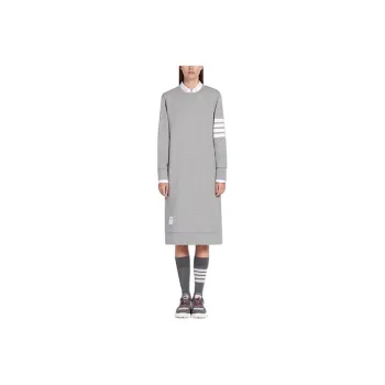 THOM BROWNE 4 Bar Sleeve Sweatshirt Dress