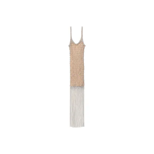 Alexander Wang Logo embroidered T shirt Dresses Women's Flesh