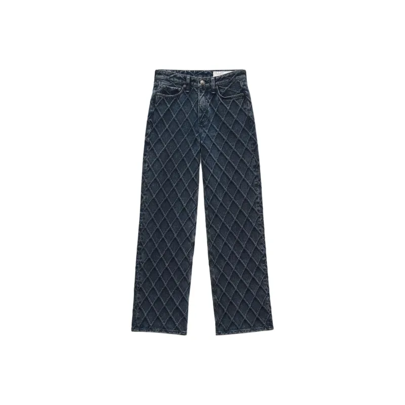 Rag & Bone Diamond-pattern Straight-leg Jeans-0