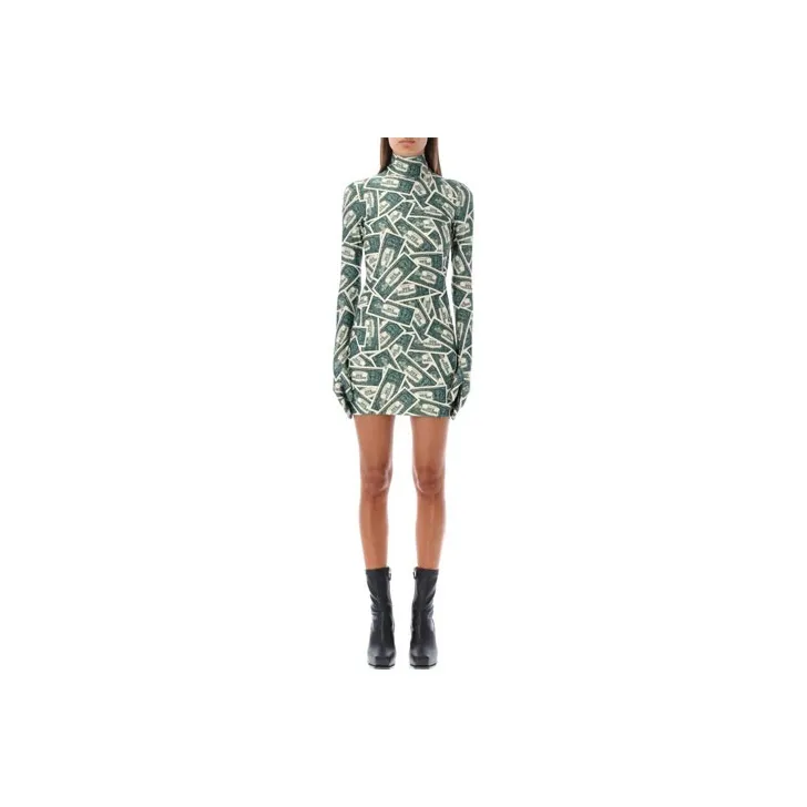 Vetements Long-Sleeved Dresses Women's Green-0