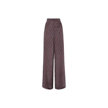 FENDI Ff Jcquard High Waist Straight Leg Trousers