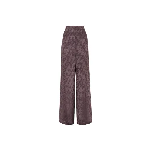 FENDI Ff Jcquard High Waist Straight Leg Trousers