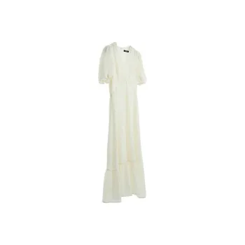 ELLE Short Sleeved Dress Summer Women's Ecru
