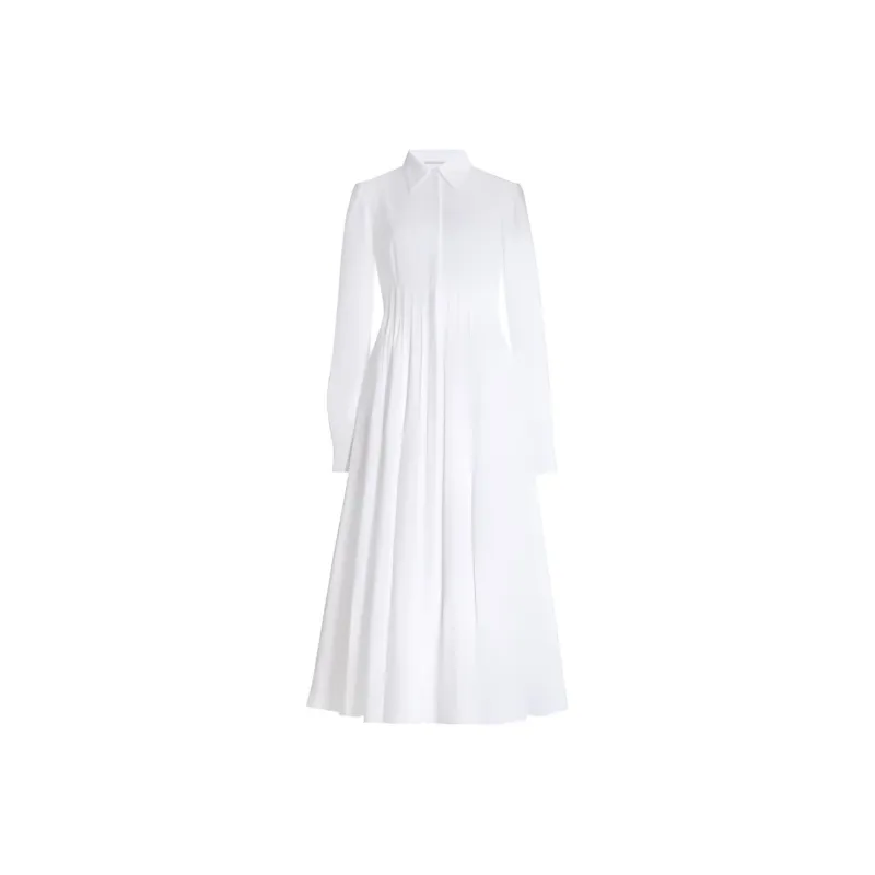 GABRIELA HEARST Dewi Linen Midi Shirt Dress-0