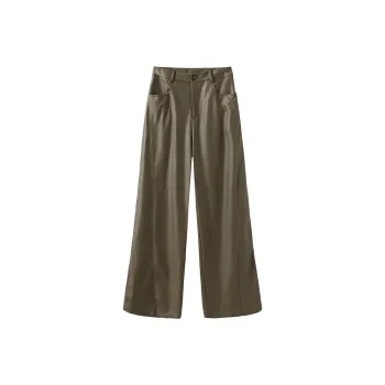 Cubic Leather Pants Women's
