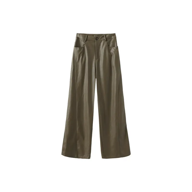 Cubic Leather Pants Women's-0