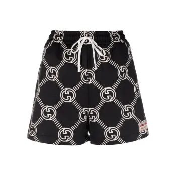 GUCCI Motif print Drawstring waist Shorts
