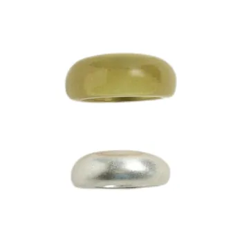 ZARA Metal Rings Men's Olive Green