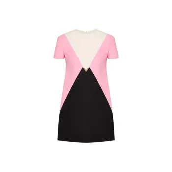 Valentino SS24 Short-Sleeved Dresses Women's Black White Pink