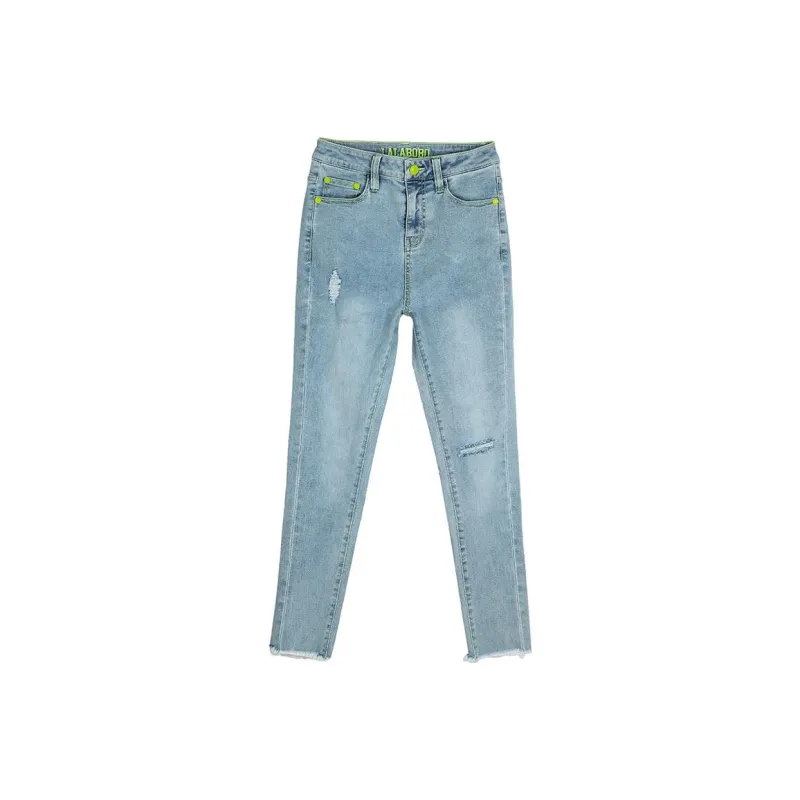 LALABOBO Pencil Pants Moderate Jeans Women's-0