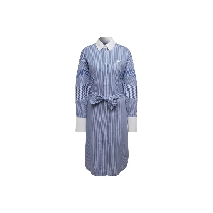 Adidas Originals Blue Version Collection Long Sleeved Dresses Women's Blue-0
