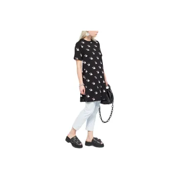 Alexander McQueen Short Sleeved Dress Women's Black