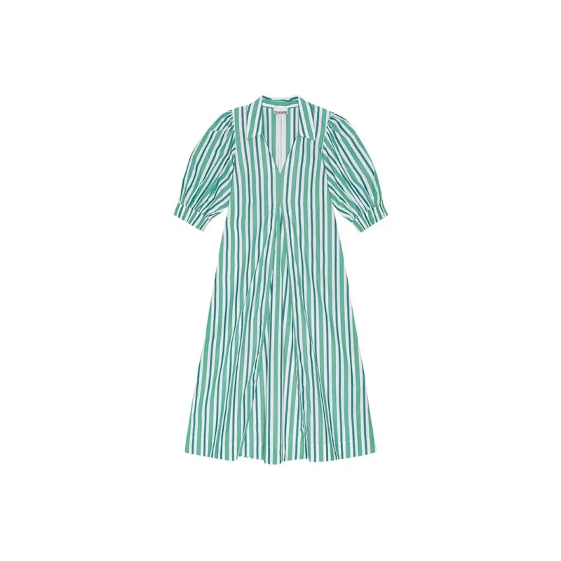 GANNI SS24 Short Sleeved Dress Women's Mint Green-0