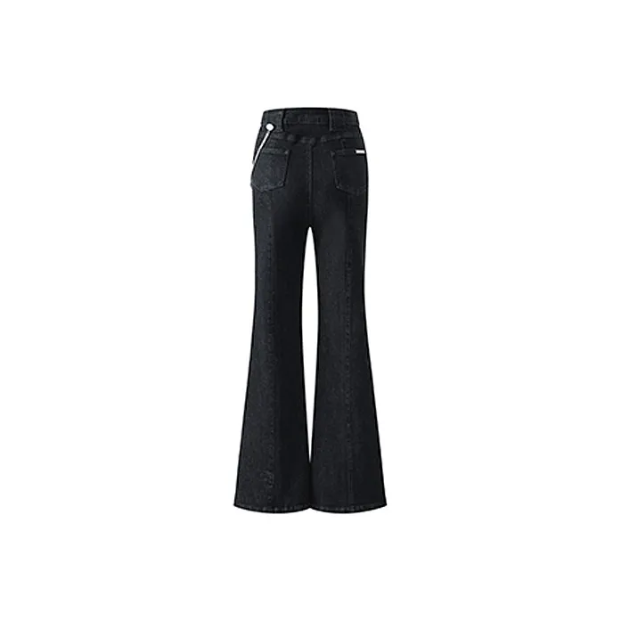 MacyMccoy Flared Pants Jeans Women's Black-0