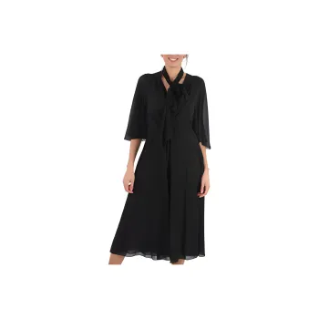 CELINE Short Sleeved Dresses Women's Black