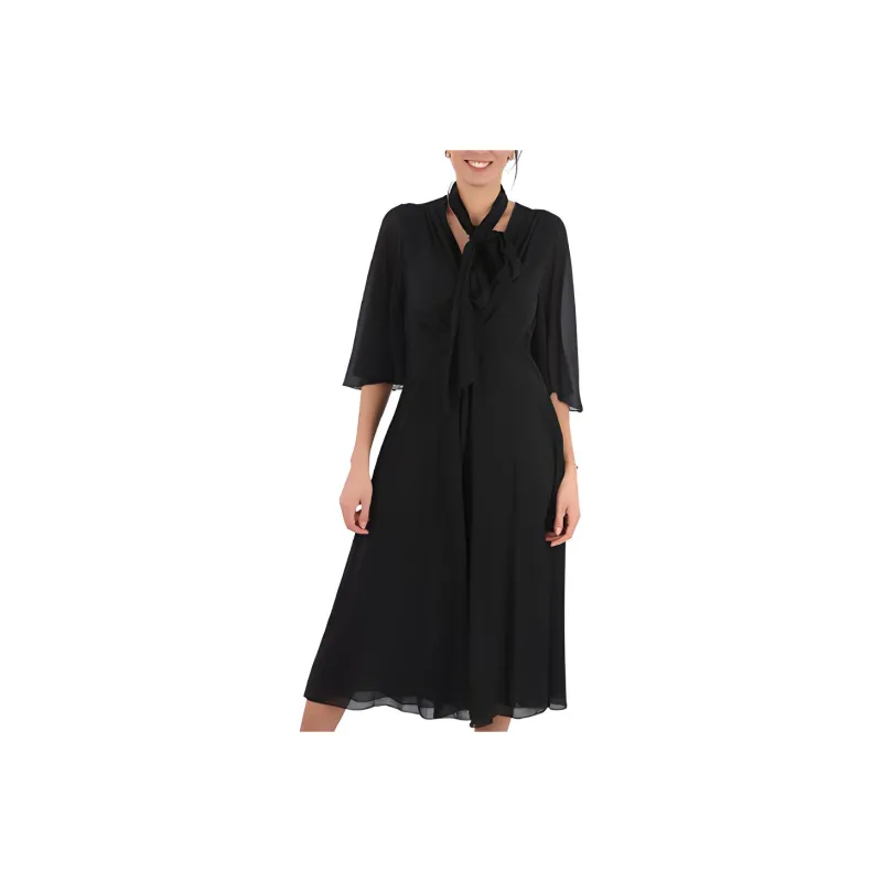 CELINE Short Sleeved Dresses Women's Black-0