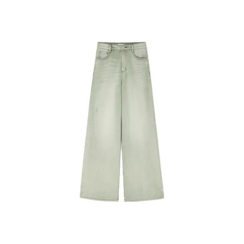 Orange Desire Jeans Women's Green Grape Snow Mountains