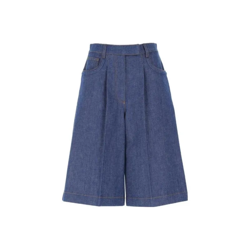 FENDI SS23 Casual Shorts Women's Denim Blue-0