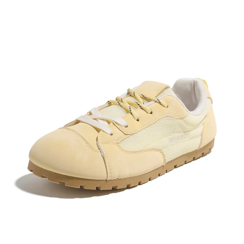 HUANQIU Cushioning, Lightweight, Breathable Low Top Skateboard Shoes Women's Lemon-1
