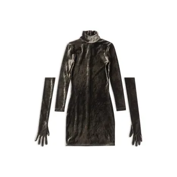 Balenciaga Turtleneck Mini Dress