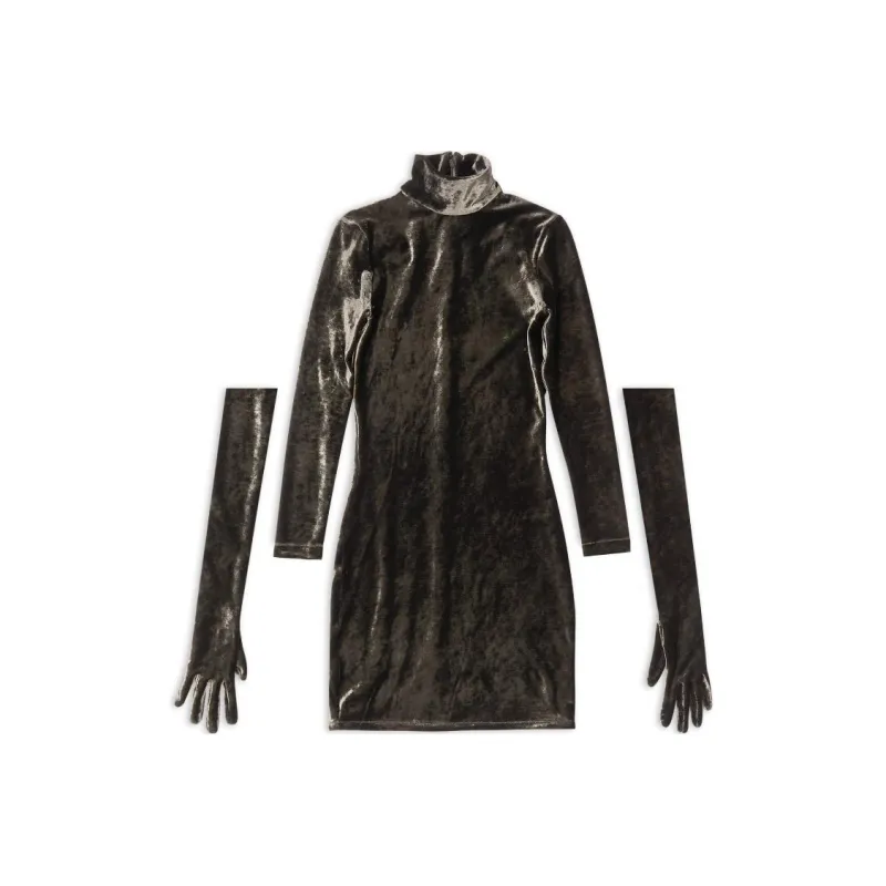 Balenciaga Turtleneck Mini Dress-0