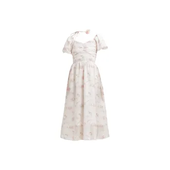 Emodues Short Sleeved Dresses Women's Orange