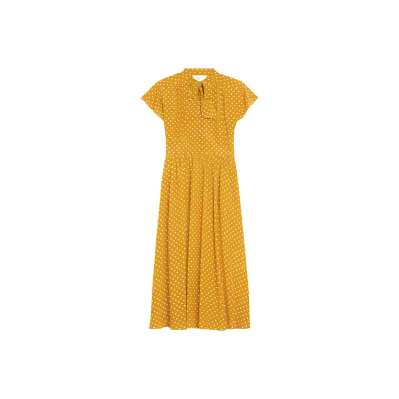 CELINE Short Sleeved Dresses Women's Yellow-0