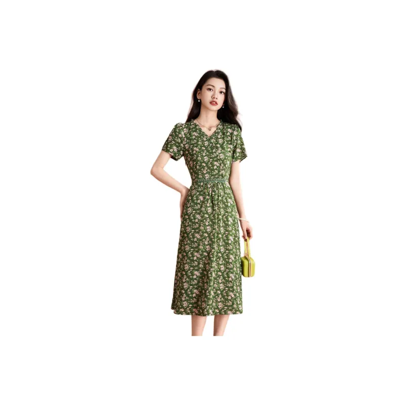 Mylan Short Sleeved Dresses Women's Green-0