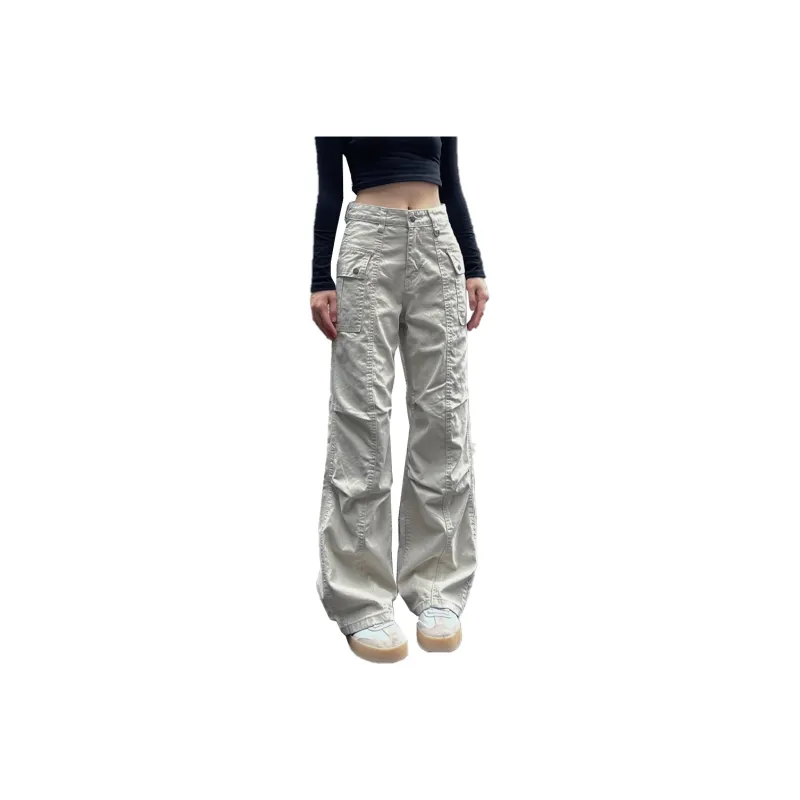 BENGEN Casual Pants Unisex Apricot-0