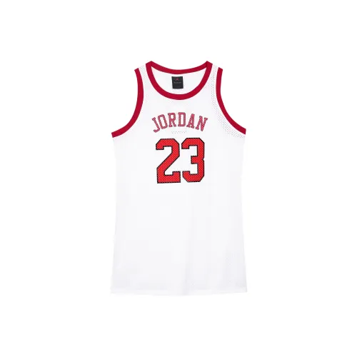 Jordan Women's Logo Print Sleeveless Dress White