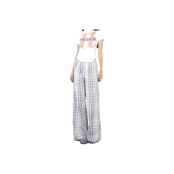 HELEH Casual Pants Women's Light Blue
