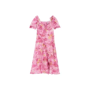 Bebe SS24 Short Sleeved Dress Women's Pink