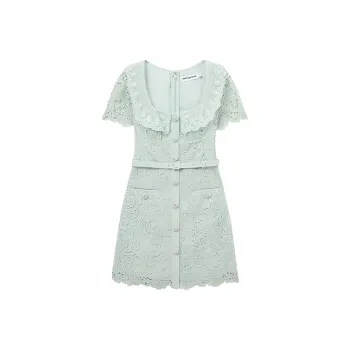 Self portrait Short Sleeved Dresses Women's Mint Green