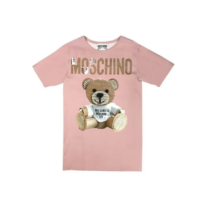 MOSCHINO SS23 Short Sleeved Dresses Women's Pink-0