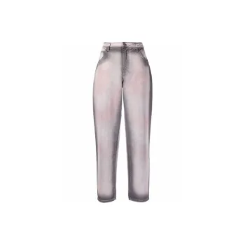 ALBERTA FERRETTI FW21 Straight Moderate Jeans Women's Gray