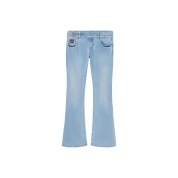 VERSACE JEANS COUTURE Logo Patch Flared Denim Jeans