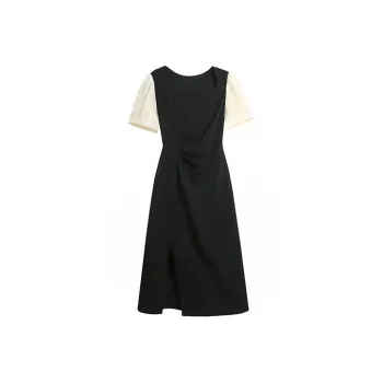 HUASJ Short Sleeved Dresses Women's Black